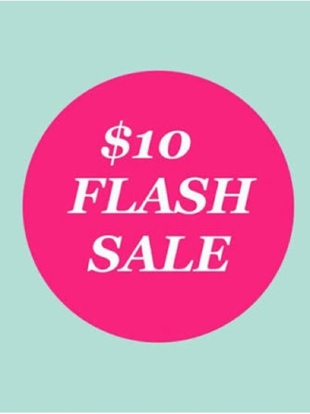 Ends Tuesday at 12pm🥂$10 Flash Sale Graphic - Pink Circle